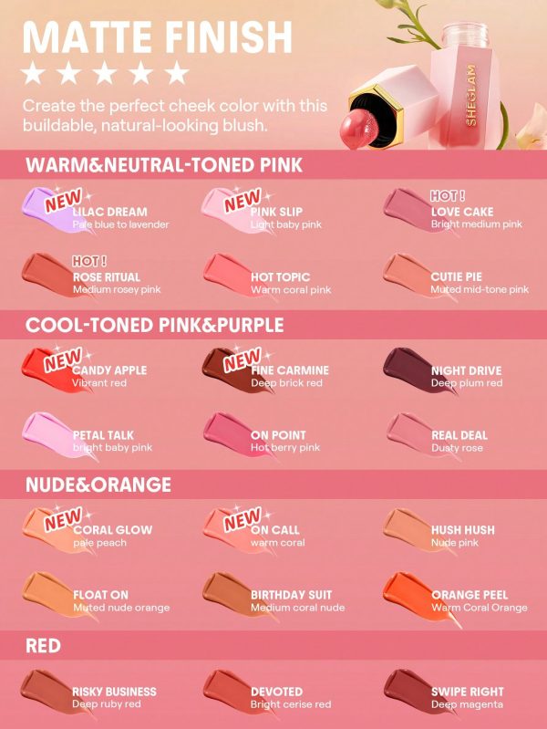 کالکشن کلاسیک رژگونه مایع شیگلم SHEGLAM مدل Color bloom - Image 2