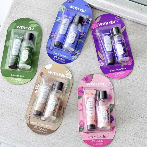 پک مسافرتی شامپو و ماسک نرم کننده مو ویت یو With You - Image 2