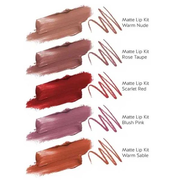 کیت خط لب و رژ لب مایع گلدن رز Golden Rose مدل Matte Lipkit رنگ Scarlet Red