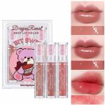 پک 3 عددی لیپ گلاس خرسی دراگون رانی Dragon Ranee مدل A Bit Sweet