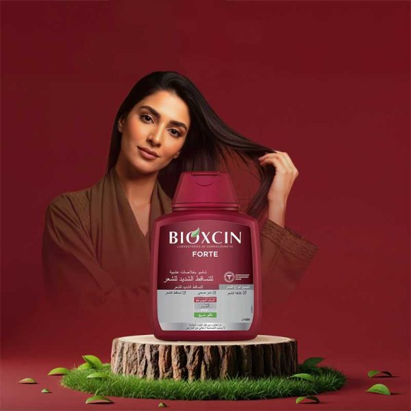 شامپو مو ترمیم کننده و ضد ریزش بیوکسین فورته Bioxcin مدل Forte مناسب برای انواع مو حجم 300ml