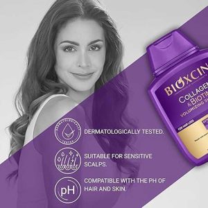 شامپو مو ترمیم کننده و ضد ریزش حاوی کلاژن بیوکسین Bioxcin مدل Collagen & Biotin حجم 300ml