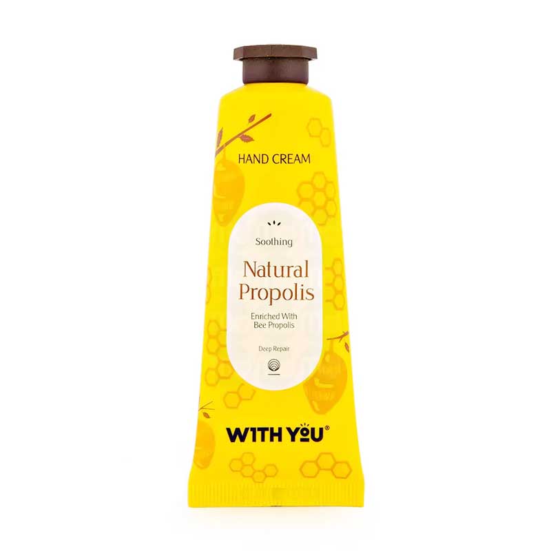 کرم مرطوب کننده دست حاوی عصاره پروپولیس ویت یو With You مدل Natural Propolis حجم 50ml