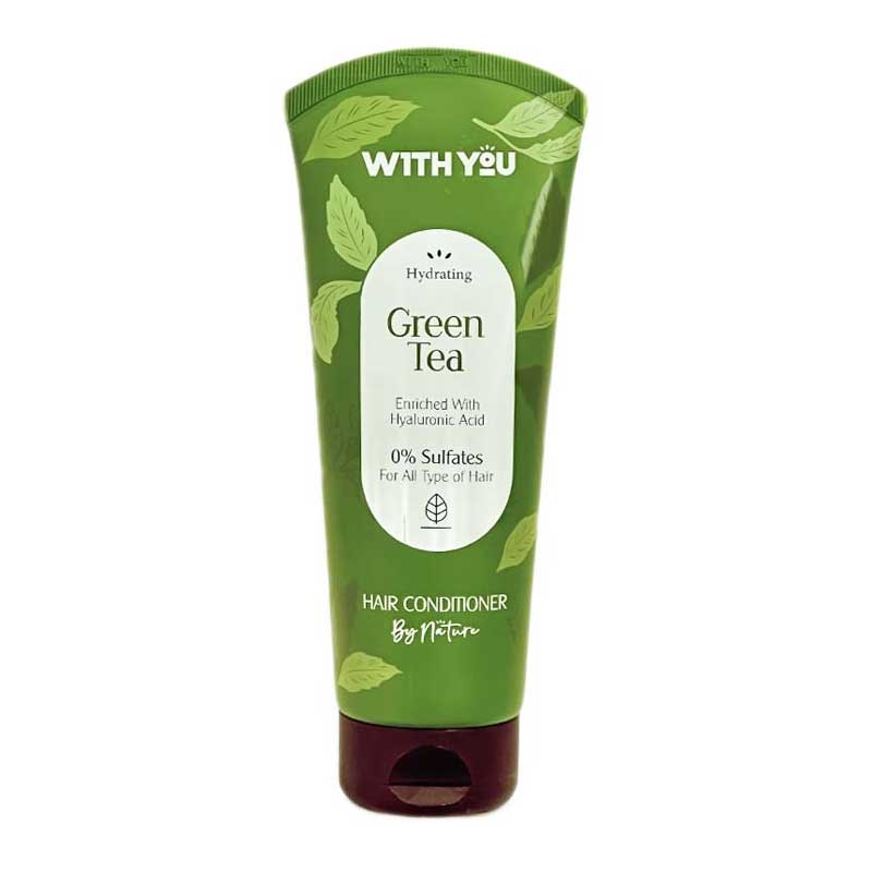 ماسک مو نرم کننده آبرسان و ضد خشکی مو ویت یو With You مدل Green Tea حجم 200ml