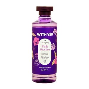 شامپو مو حالت دهنده و ضد گره پئونی ویت یو With You مدل Pink Peonies حجم 300ml