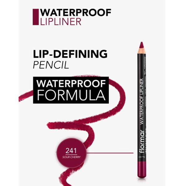 مداد لب ضد آب Waterproof فلورمار Flormar رنگ 241 Sour Cherry