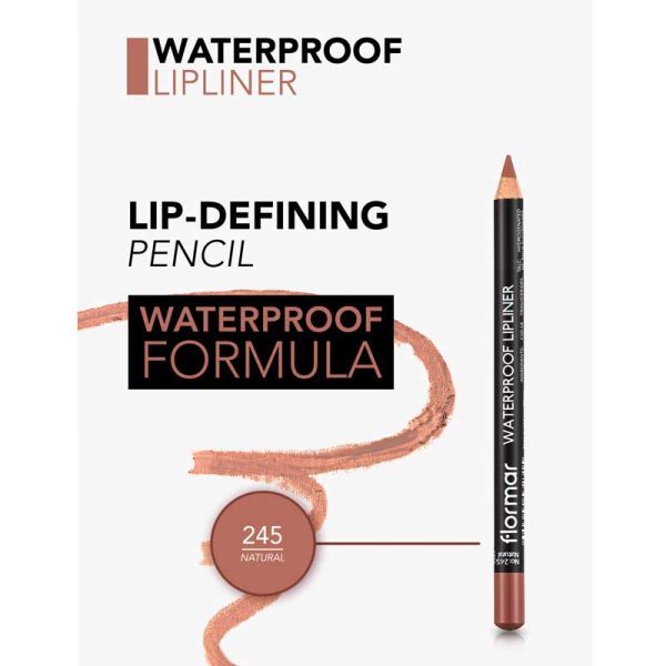 مداد لب ضد آب Waterproof فلورمار Flormar رنگ 245 Natural