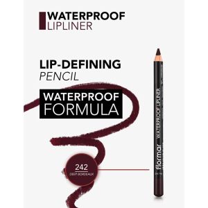 مداد لب ضد آب Waterproof فلورمار Flormar رنگ 242 Deep Bordeaux