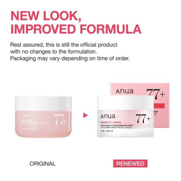 کرم آبرسان و تغذیه کننده نیاسینامید هلو آنوا Anua مدل Peach 77% Niacin Enriched Cream حجم 50ml