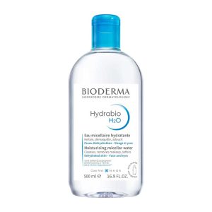 محلول پاک کننده آرایش مناسب پوست خشک تا حساس بایودرما Bioderma مدل Hydrabio H2O حجم 500ml