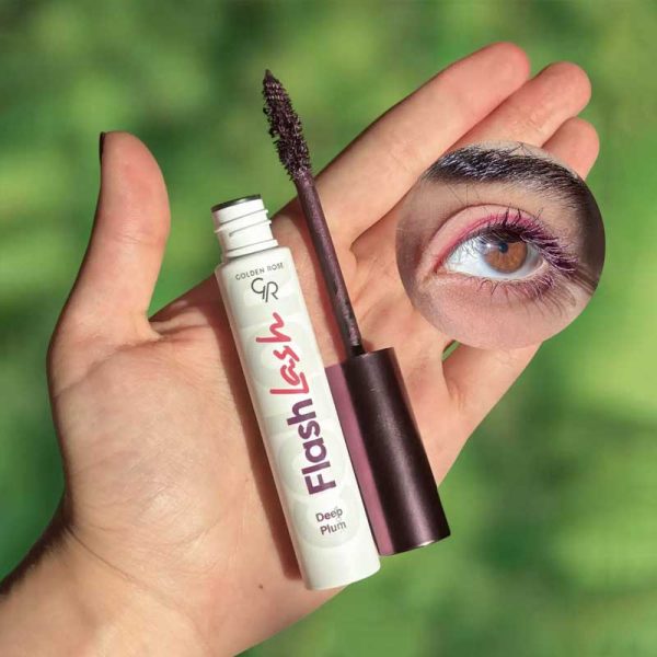 ریمل رنگی بنفش تیره گلدن رز Golden Rose مدل Flash Lash رنگ Deep Plum