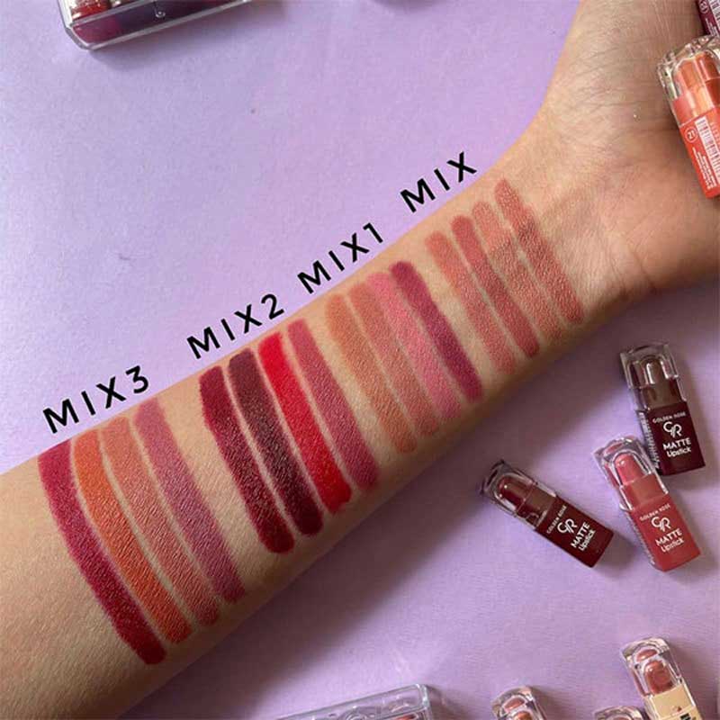 پک 4 عددی رژ لب مینی گلدن رز Golden Rose مدل Mix