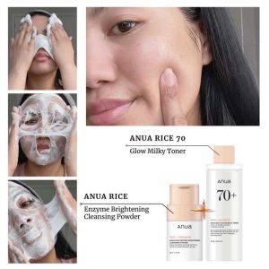 پودر شستشوی روشن کننده آنزیم برنج آنوا Anua مدل Rice Enzyme Brightening Cleansing Powder حجم 40g