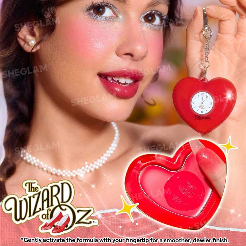 رژگونه جامد کالکشن جادوگر شهر اُز The Wizard of OZ™ شیگلم Sheglam مدل Heart Clock Dewy Blush