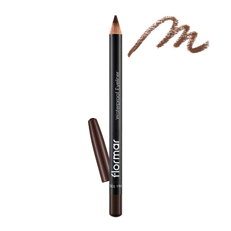 مداد چشم ضد آب Waterproof فلورمار Flormar رنگ 105 Warm Brown
