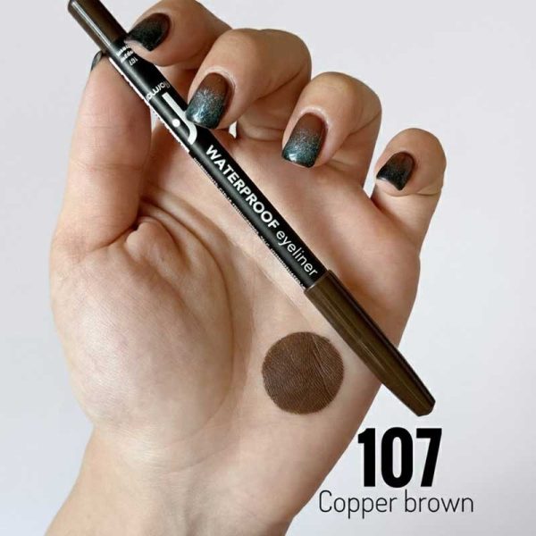 مداد چشم ضد آب Waterproof فلورمار Flormar رنگ 107 Copper Brown