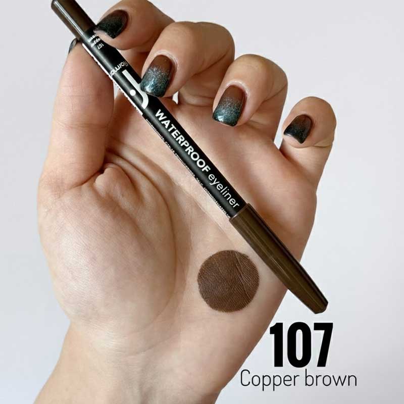 مداد چشم ضد آب Waterproof فلورمار Flormar رنگ 107 Copper Brown