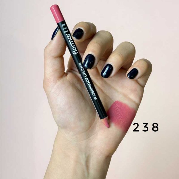 مداد لب ضد آب Waterproof فلورمار Flormar رنگ 238 Pure Rose