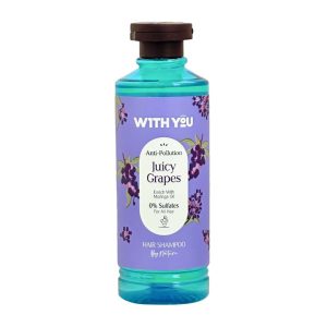 شامپو مو ضد آلودگی انگور و روغن مورینگا ویت یو With You مدل Juicy Grapes حجم 300ml