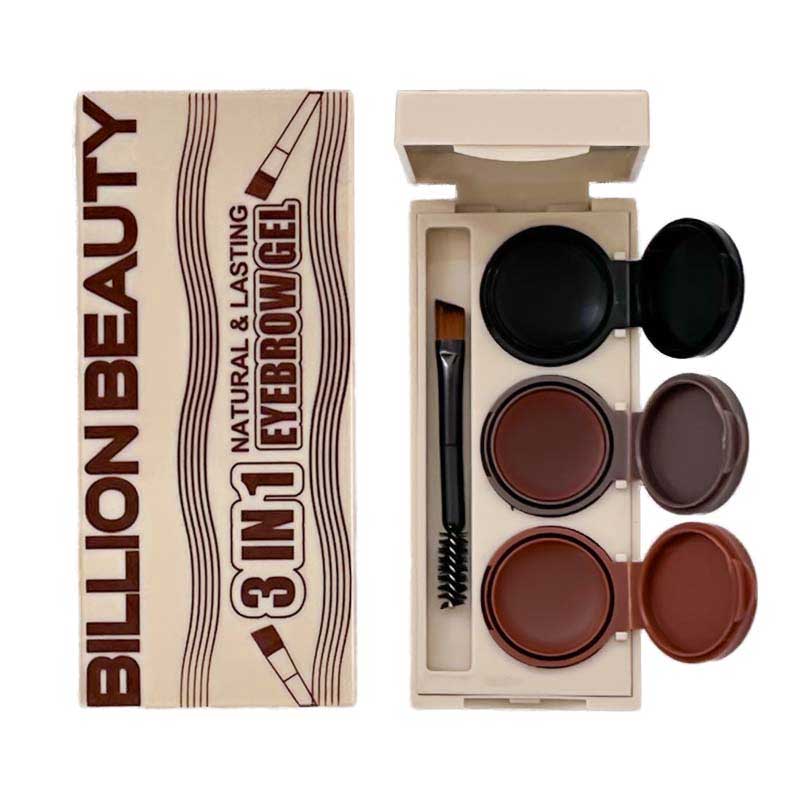پالت خط ابرو ژلی ضد آب سه رنگ بیلیون بیوتی Billion Beauty