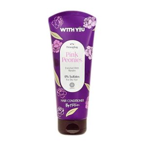 ماسک مو نرم کننده و باز کننده گره مو ویت یو With You مناسب موهای خشک و وز مدل Pink Peonies حجم 200ml