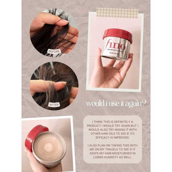 ماسک مو ترمیم کننده و تغذیه کننده فینو Fino مدل پرمیوم تاچ Premium Touch Hair Mask حجم 230g