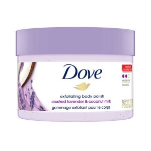 اسکراب صورت و بدن لایه بردار داو Dove مدل Crushed Lavender & Coconut Milk حجم 298g