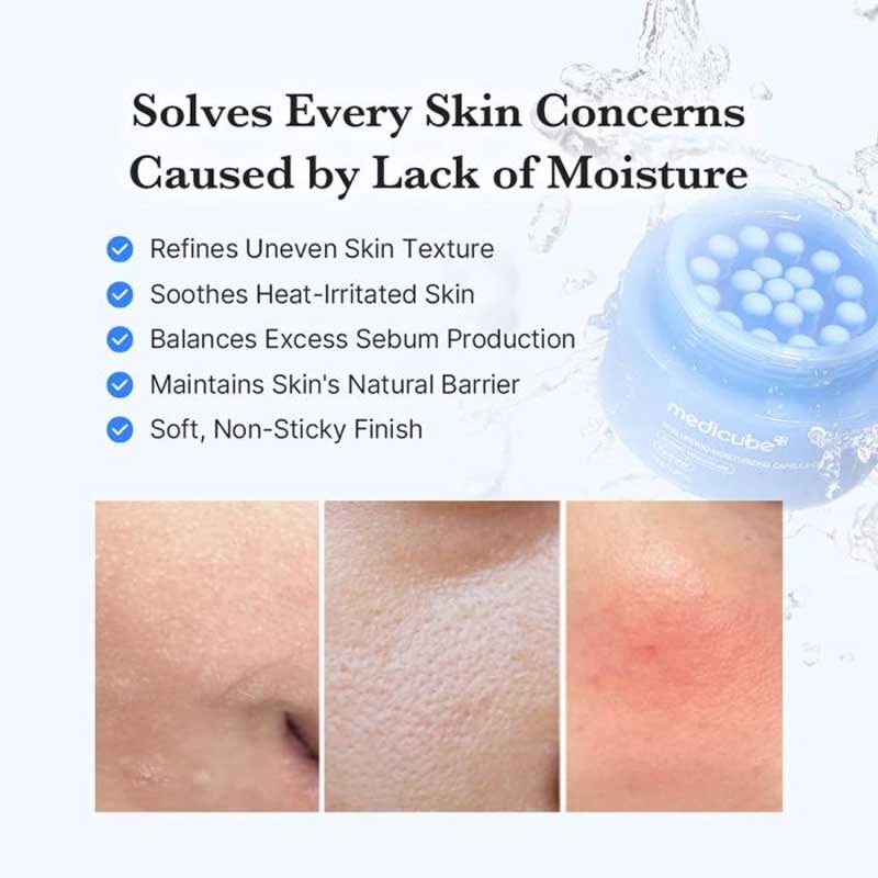 کرم کپسولی آبرسان و مرطوب کننده عمقی پوست هیالورونیک Hyaluronic Acid اسید مدی کیوب Medicube حجم 55g