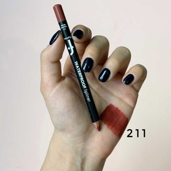 مداد لب ضد آب Waterproof فلورمار Flormar رنگ 211 Classical Brown