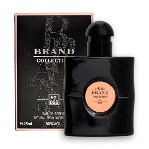 ادکلن برند کالکشن Brand Collection کد 055 رایحه Yves Saint Laurent Black Opium حجم 25ml