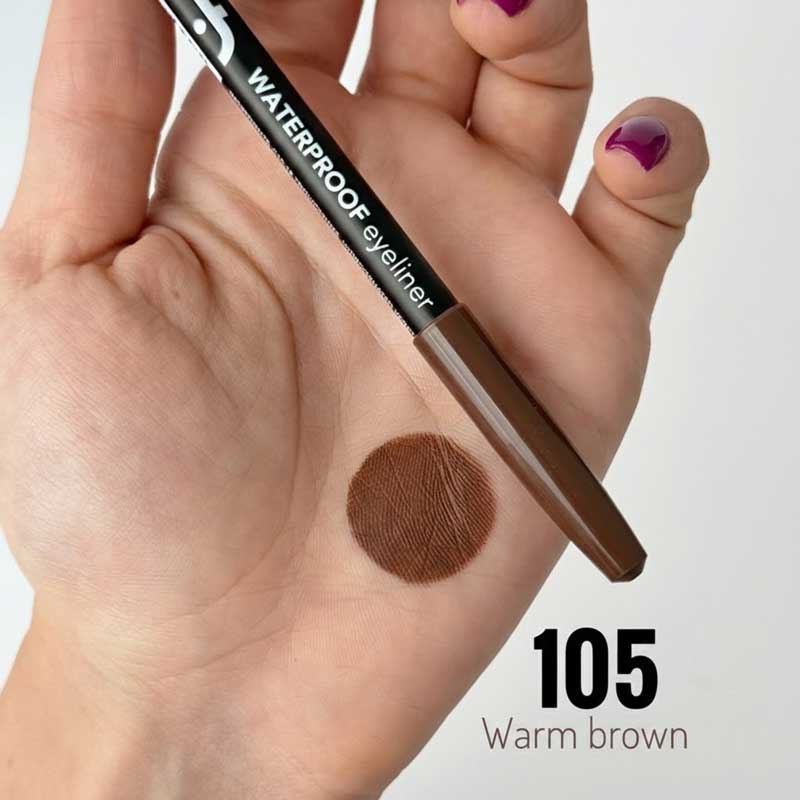 مداد چشم ضد آب Waterproof فلورمار Flormar رنگ 105 Warm Brown