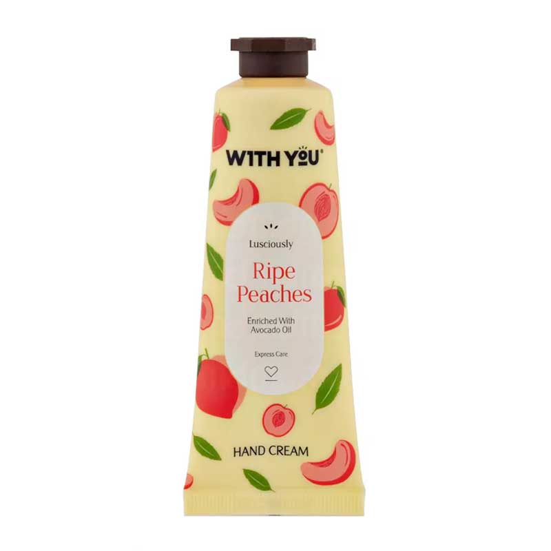 کرم مرطوب کننده دست حاوی عصاره هلو ویت یو With You مدل Ripe Peaches حجم 50ml