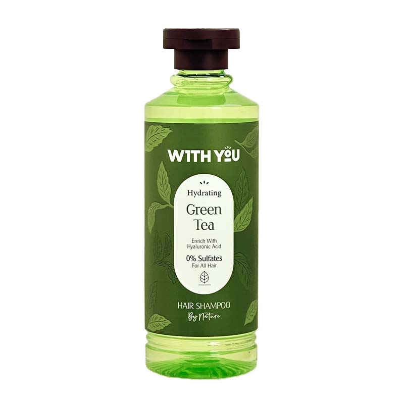 شامپو مو آبرسان چای سبز و هیالورونیک اسید ویت یو With You مدل Green Tea حجم 300ml