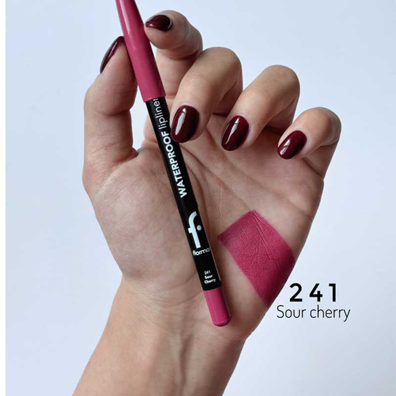 مداد لب ضد آب Waterproof فلورمار Flormar رنگ 241 Sour Cherry