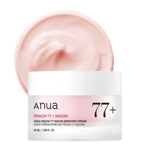 کرم آبرسان و تغذیه کننده نیاسینامید هلو آنوا Anua مدل Peach 77% Niacin Enriched Cream حجم 50ml