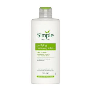 لوسیون پاک کننده آرایش سیمپل Simple مدل Purfiying Cleansing Lotion حجم 200ml