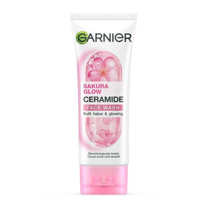 ژل شوینده صورت آبرسان و ترمیم کننده گارنیر Garnier مدل Sakura Glow حجم 100ml