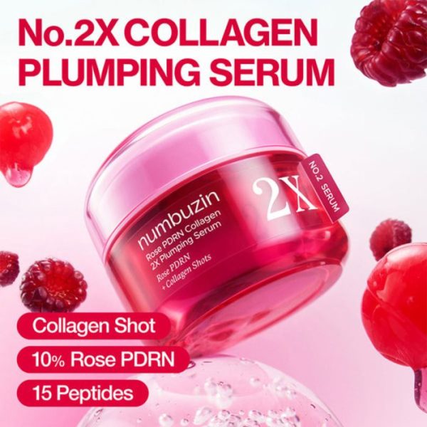 سرم PDRN رز کلاژن 2x شماره 2 نامبوزین حجم دهنده و جوانساز پوست NUMBUZIN No. 2 Rose PDRN Collagen 2X Plumping Serum - Image 4