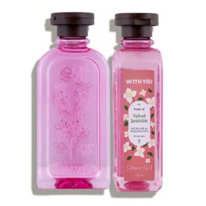 شامپو بدن ویت یو With You رایحه نیروبخش گل یاس مدل Velvet Jasmine حجم 250ml
