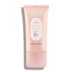ضد آفتاب کرمی مات بیرنگ ویت یو With You مدل Unseen Cream حجم 50ml