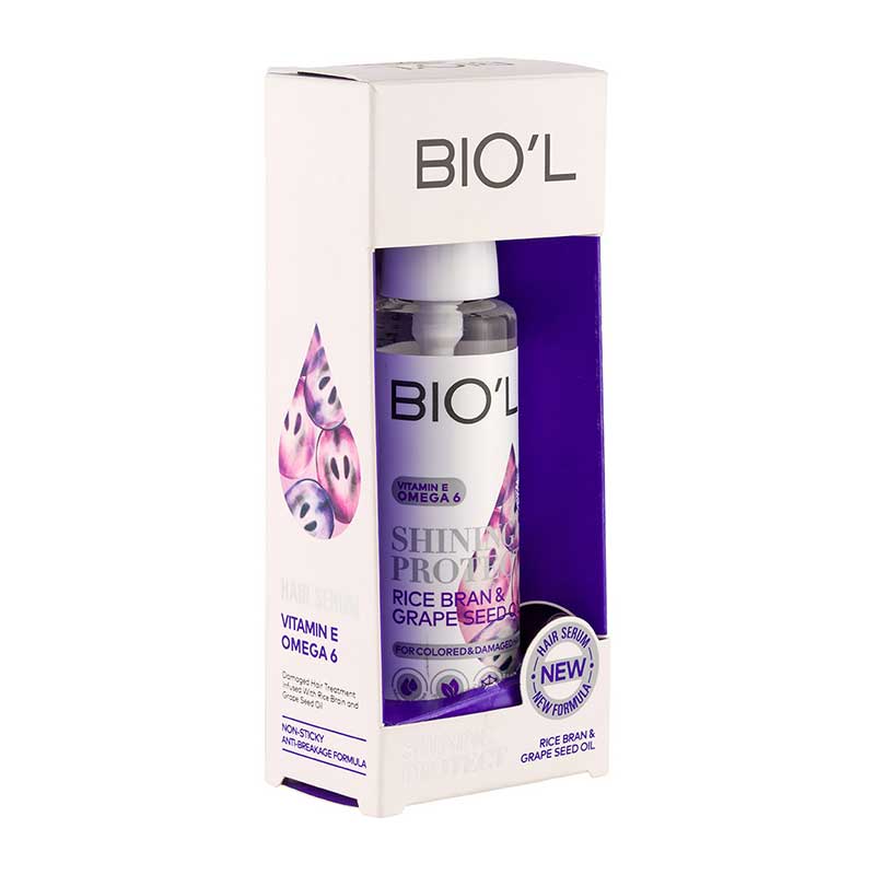 سرم مو احیا کننده بیول Biol حاوی روغن سبوس برنج و هسته انگور مدل Shining Protect حجم 80ml