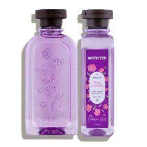 شامپو بدن ویت یو With You رایحه لطیف گل پیونی مدل Pink Peonies حجم 250ml