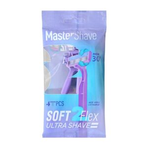 پک چهارعددی تیغ اصلاح زنانه مستر شیو Master Shave مدل 2 لبه Soft 2 Flex