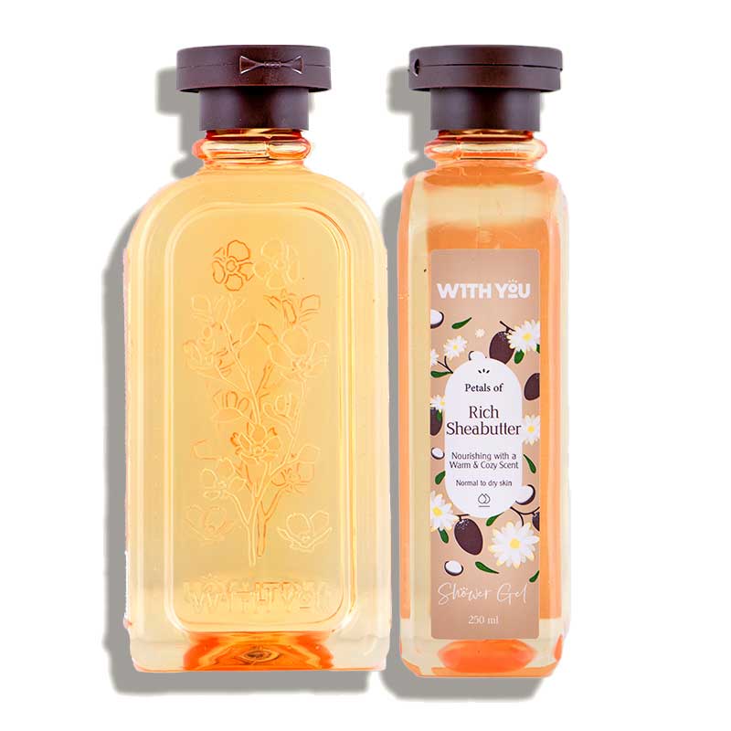 شامپو بدن ویت یو With You رایحه گرم و دلپذیر شی باتر مدل Rich Sheabutter حجم 250ml