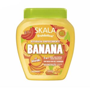 ماسک مو حالت دهنده و کنترل کننده قوی وز و پرش مو موز 2 در 1 اسکالا Skala مدل Banana حجم 1000g