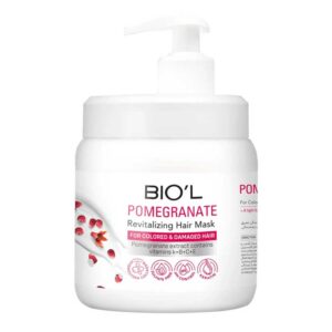 ماسک مو مناسب موهای رنگ شده عصاره انار بیول Biol مدل Pomegranate حجم 800ml