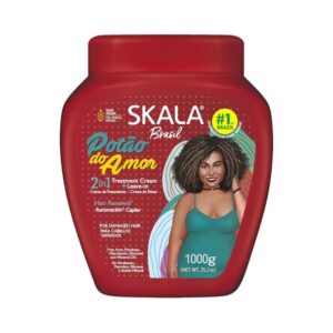 ماسک مو حالت دهنده و ترمیم کننده عمیق موهای آسیب دیده 2 در 1 موهای فر اسکالا Skala مدل Potao Do Amor حجم 1000g