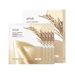 ماسک ورقه ای برنج و کلاژن مرطوب و درخشان کننده پوست آنوا Anua مدل Rice 70 Glow Collagen
