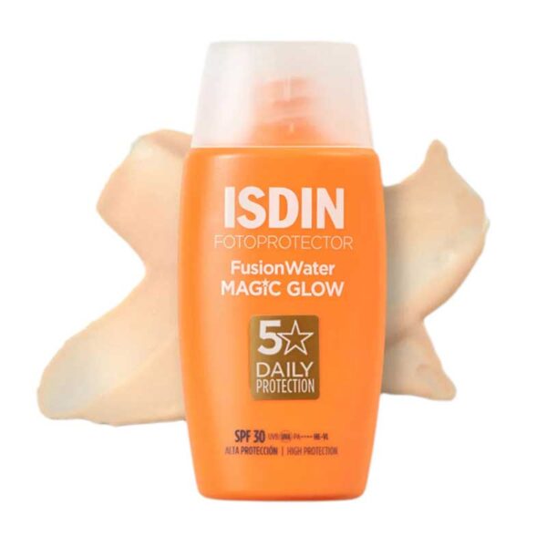 ضد آفتاب روشن کننده رنگی SPF30 ایزدین ISDIN مدل FUSION WATER MAGIC GLOW حجم 50ml