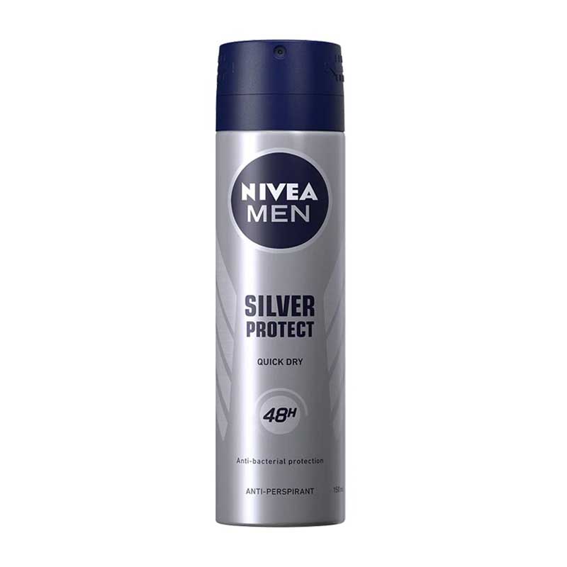 اسپری ضد تعریق مردانه 48 ساعته نیوآ Nivea مدل Silver Protect حجم 150ml